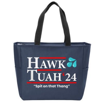 Hawk Tuah 24 Spit On That Thang Zip Tote Bag