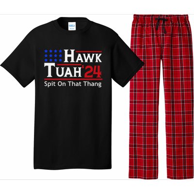 Hawk Tuah 24 Viral Humor For Election Season Pajama Set