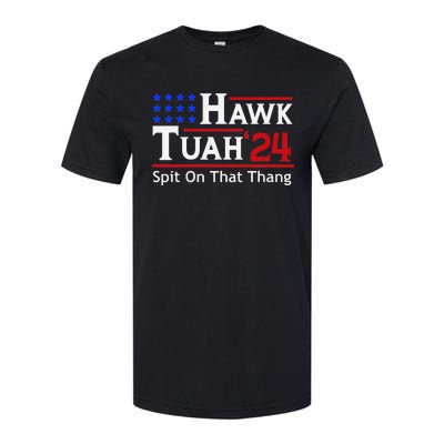 Hawk Tuah 24 Viral Humor For Election Season Softstyle CVC T-Shirt