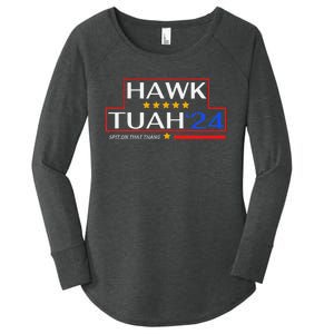 Hawk Tush 24 Retro Political Humor For 2024 Women's Perfect Tri Tunic Long Sleeve Shirt