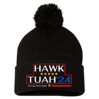 Hawk Tush 24 Retro Political Humor For 2024 Pom Pom 12in Knit Beanie