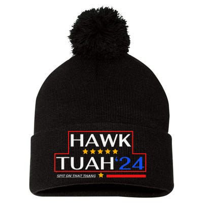 Hawk Tush 24 Retro Political Humor For 2024 Pom Pom 12in Knit Beanie