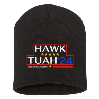 Hawk Tush 24 Retro Political Humor For 2024 Short Acrylic Beanie