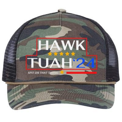 Hawk Tush 24 Retro Political Humor For 2024 Retro Rope Trucker Hat Cap