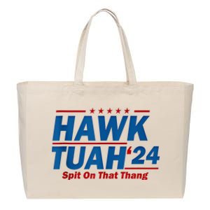 Hawk Tuah 24 Spit On That Thang Cotton Canvas Jumbo Tote