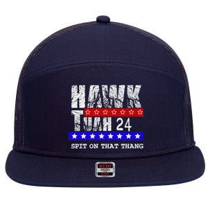 Hawk Tuah 24 Spit On That Thang 7 Panel Mesh Trucker Snapback Hat