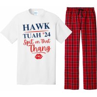 Hawk Tuah 24 Spit On That Thang Red Lips Pajama Set