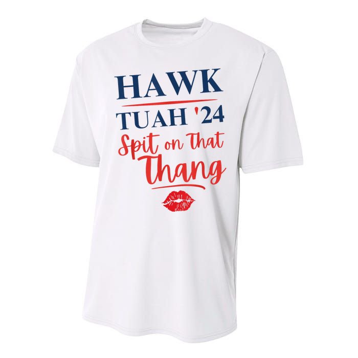 Hawk Tuah 24 Spit On That Thang Red Lips Performance Sprint T-Shirt