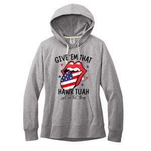 Hawk Tuah 24 Spit On That Thang Tees Hb Hawk Tuah Spit On That Thang Women's Fleece Hoodie