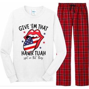 Hawk Tuah 24 Spit On That Thang Tees Hb Hawk Tuah Spit On That Thang Long Sleeve Pajama Set