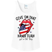 Hawk Tuah 24 Spit On That Thang Tees Hb Hawk Tuah Spit On That Thang Ladies Essential Tank