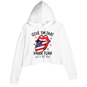 Hawk Tuah 24 Spit On That Thang Tees Hb Hawk Tuah Spit On That Thang Crop Fleece Hoodie