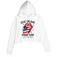 Hawk Tuah 24 Spit On That Thang Tees Hb Hawk Tuah Spit On That Thang Crop Fleece Hoodie