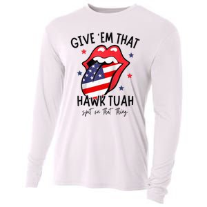 Hawk Tuah 24 Spit On That Thang Tees Hb Hawk Tuah Spit On That Thang Cooling Performance Long Sleeve Crew