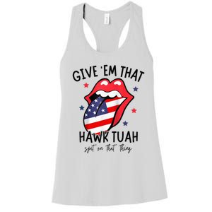 Hawk Tuah 24 Spit On That Thang Tees Hb Hawk Tuah Spit On That Thang Women's Racerback Tank