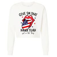 Hawk Tuah 24 Spit On That Thang Tees Hb Hawk Tuah Spit On That Thang Cropped Pullover Crew