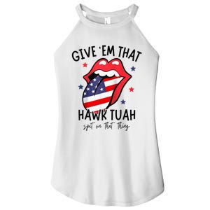 Hawk Tuah 24 Spit On That Thang Tees Hb Hawk Tuah Spit On That Thang Women's Perfect Tri Rocker Tank