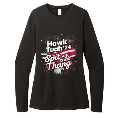 Hawk Tuah 24 Spit On That Thang Womens CVC Long Sleeve Shirt