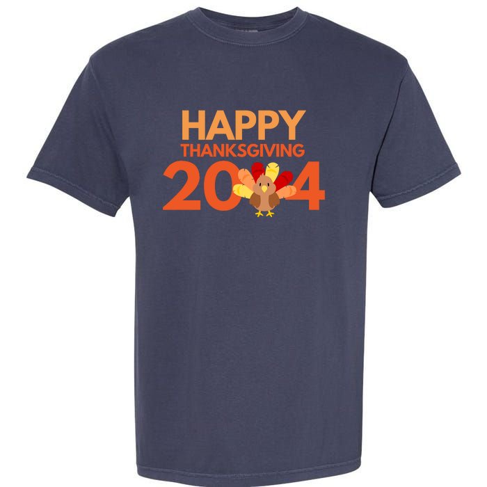 Happy Thanksgiving 2024 Funny Turkey Day Fall Garment-Dyed Heavyweight T-Shirt