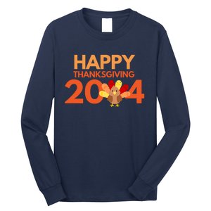 Happy Thanksgiving 2024 Funny Turkey Day Fall Long Sleeve Shirt