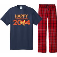 Happy Thanksgiving 2024 Funny Turkey Day Fall Pajama Set