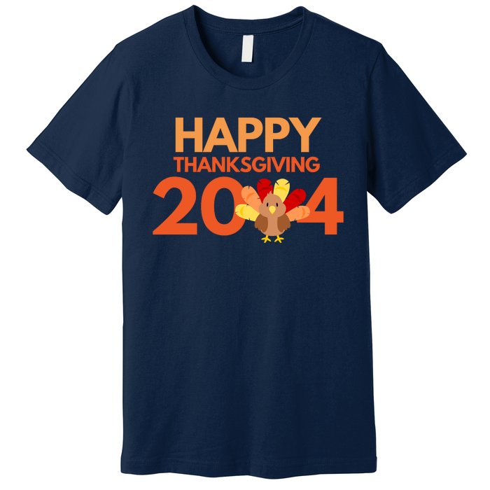 Happy Thanksgiving 2024 Funny Turkey Day Fall Premium T-Shirt