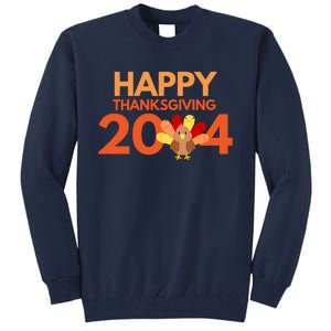 Happy Thanksgiving 2024 Funny Turkey Day Fall Tall Sweatshirt