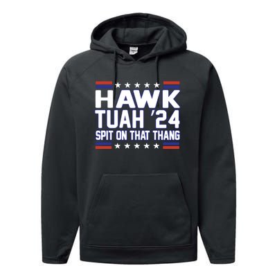 Hawk Tuah 2024 Spit On That Thang Hawk Tuah Girl Performance Fleece Hoodie