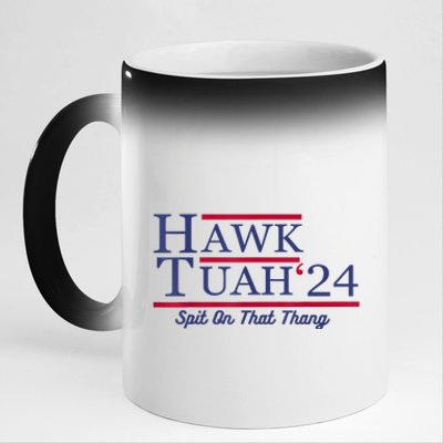 Hawk Tuah 24 Spit On That Thang Gift 11oz Black Color Changing Mug