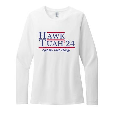 Hawk Tuah 24 Spit On That Thang Gift Womens CVC Long Sleeve Shirt