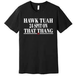 Hawk Tuah 24 Spit On That Thang Premium T-Shirt