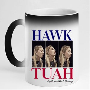 Hawk Tuah 24 Spit On That Thang 11oz Black Color Changing Mug