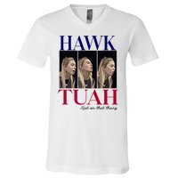 Hawk Tuah 24 Spit On That Thang V-Neck T-Shirt