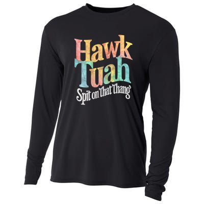 Hawk Tuah 24 Spit On That Thang Vibe 2024 Cooling Performance Long Sleeve Crew