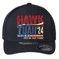 Hawk Tuah 24 Spit On That Thang Hawk Tuah 2024 Funny Viral Design Flexfit Unipanel Trucker Cap