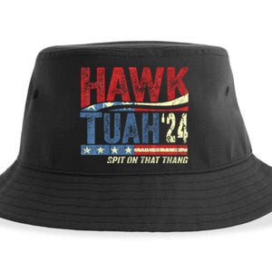 Hawk Tuah 24 Spit On That Thang Hawk Tuah 2024 Funny Viral Design Sustainable Bucket Hat