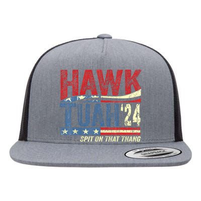 Hawk Tuah 24 Spit On That Thang Hawk Tuah 2024 Funny Viral Design Flat Bill Trucker Hat