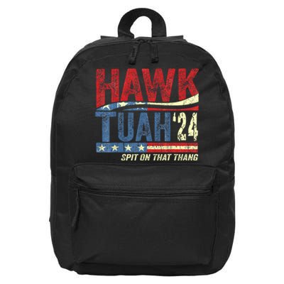 Hawk Tuah 24 Spit On That Thang Hawk Tuah 2024 Funny Viral Design 16 in Basic Backpack