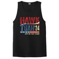 Hawk Tuah 24 Spit On That Thang Hawk Tuah 2024 Funny Viral Design PosiCharge Competitor Tank