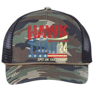 Hawk Tuah 24 Spit On That Thang Hawk Tuah 2024 Funny Viral Design Retro Rope Trucker Hat Cap