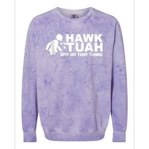 Hawk Tuah 24 Spit On That Thang Colorblast Crewneck Sweatshirt