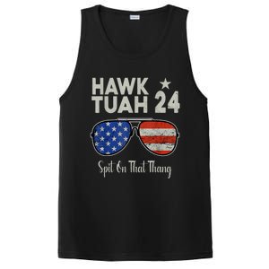 Hawk Tuah 24 Spit On That Thang American Flag Adult Humor PosiCharge Competitor Tank