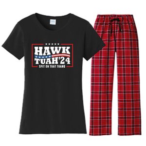 Hawk Tush 24 Spit On That Thing Retro Political President Women's Flannel Pajama Set