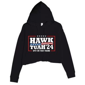 Hawk Tush 24 Spit On That Thing Retro Political President Crop Fleece Hoodie