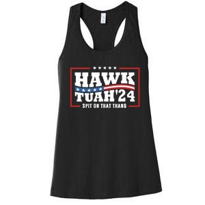 Hawk Tush 24 Spit On That Thing Retro Political President Women's Racerback Tank