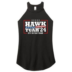 Hawk Tush 24 Spit On That Thing Retro Political President Women's Perfect Tri Rocker Tank