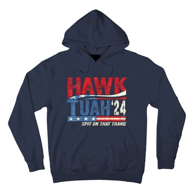 Hawk Tuah 24 Spit On That Thang American Flag Gift Hoodie