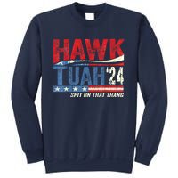 Hawk Tuah 24 Spit On That Thang American Flag Gift Sweatshirt