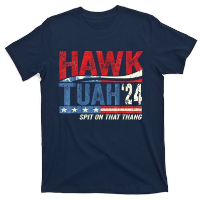 Hawk Tuah 24 Spit On That Thang American Flag Gift T-Shirt