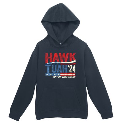 Hawk Tuah 24 Spit On That Thang American Flag Gift Urban Pullover Hoodie